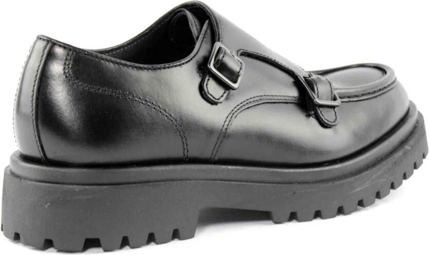 Marco Ferretti Zwarte Leren Loafers Black Heren