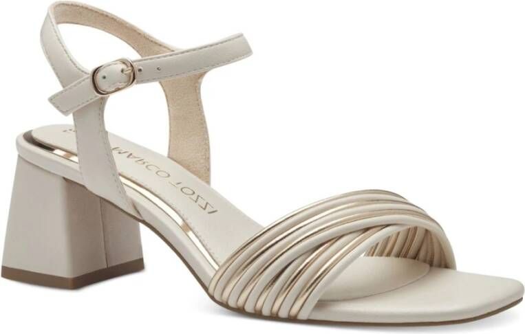 marco tozzi Beige Platte Sandalen voor Vrouwen Beige Dames
