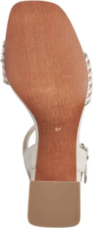 marco tozzi Beige Platte Sandalen voor Vrouwen Beige Dames