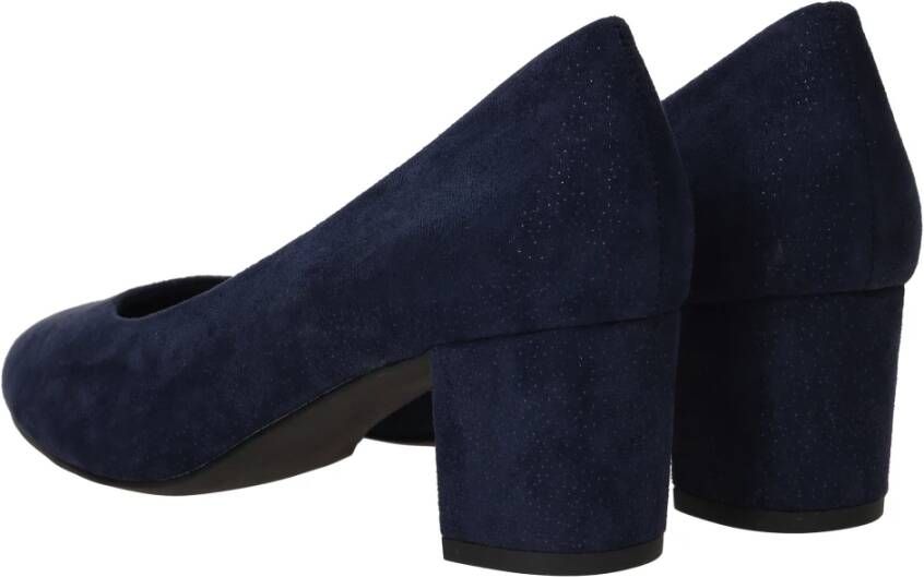 marco tozzi Blauwe Metallic Gestippelde Pump Blue Dames