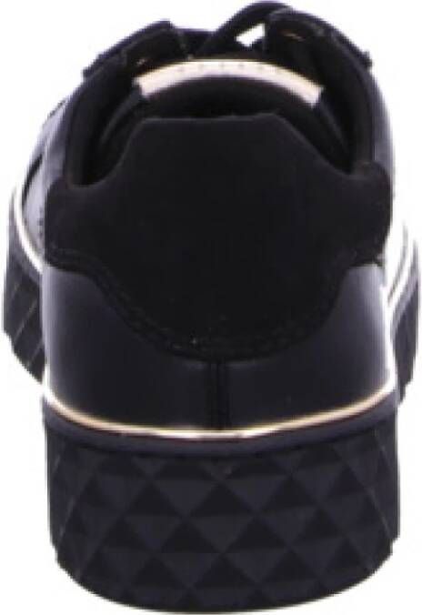 Marco Tozzi Casual veterschoenen voor dames in zwartgoud