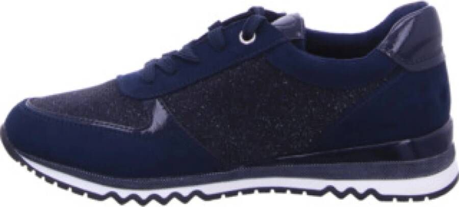 Marco Tozzi Comfort Veterschoenen voor dames in marineblauw