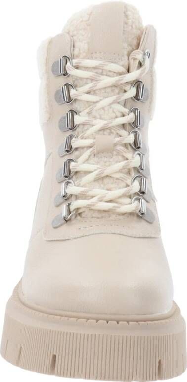 marco tozzi Enkellaarsjes van imitatieleer en stof Beige Dames