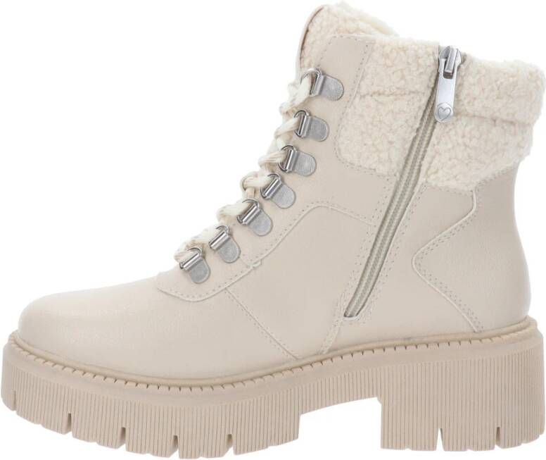 marco tozzi Enkellaarsjes van imitatieleer en stof Beige Dames