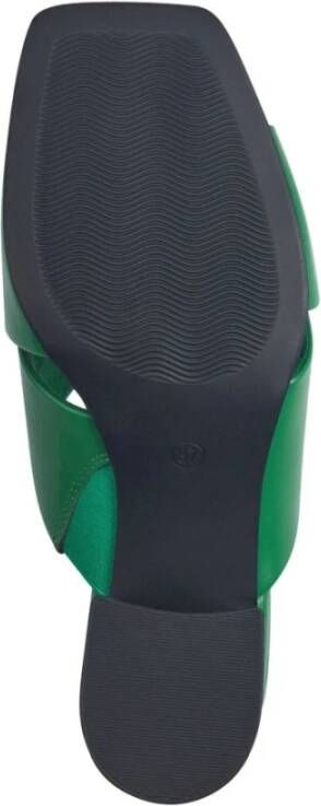 marco tozzi Groene platte sandalen voor vrouwen Green Dames