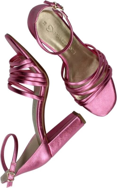marco tozzi Metallic Roze Sandalette met Enkelband Pink Dames