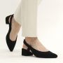 Marco tozzi Zwarte Slingback Schoenen Vegan Suède Black Dames - Thumbnail 6