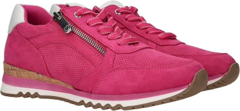 marco tozzi Sportieve Vegan Sneaker in Roze Pink Dames