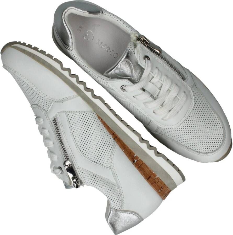 marco tozzi Sportieve Witte Vegan Sneaker voor Dames White Dames