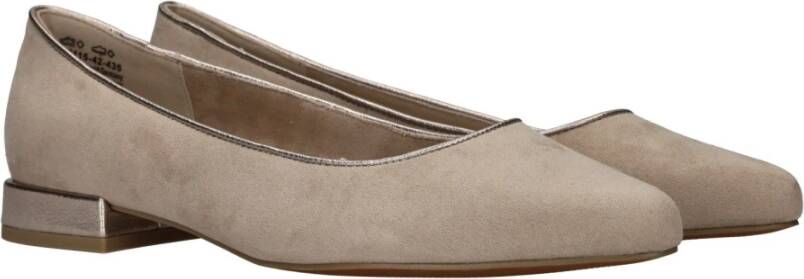 marco tozzi Stijlvolle beige ballerina met metallic detail Beige Dames