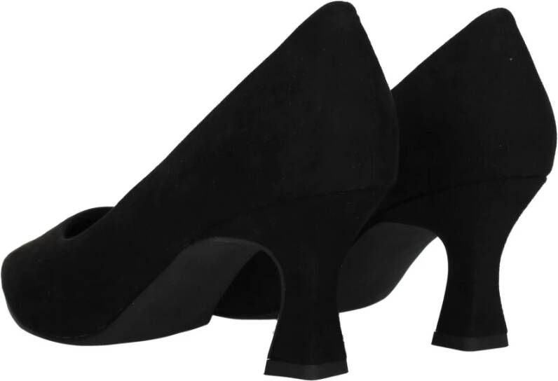 marco tozzi Suède Pump met Unieke Hakvorm Black Dames