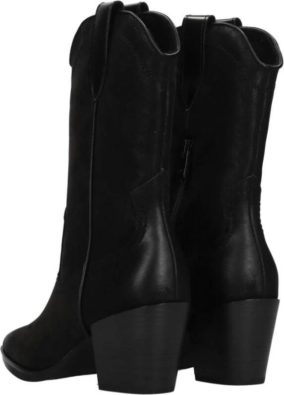 marco tozzi Western Stijl Zwarte Kuitlaars Black Dames