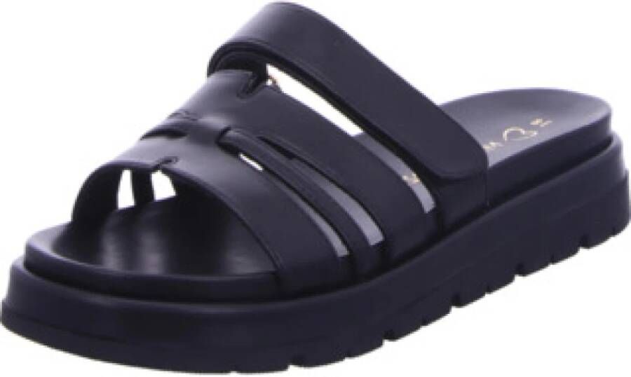 Marco Tozzi Zwarte damesslide sandalen comfortstijl