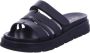 Marco Tozzi Zwarte damesslide sandalen comfortstijl - Thumbnail 4