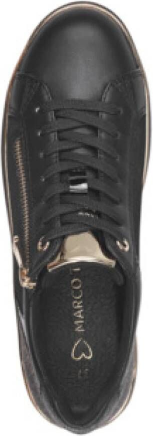 Marco Tozzi Zwarte lage top sneakers voor dames