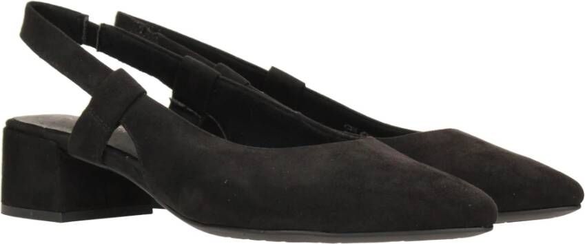 marco tozzi Zwarte Slingback Schoenen Vegan Suède Black Dames