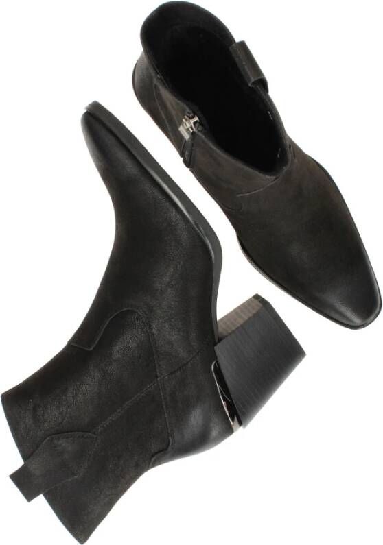 marco tozzi Zwarte Western Stijl Enkellaars Black Dames