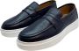 Marechiaro 1962 Blauwe Hertenmocassin Rubberen Zool Black Heren - Thumbnail 2
