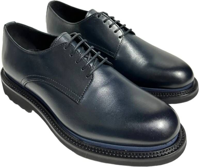 Marechiaro 1962 Blauwe Leren Veters Rubberen Zool Schoenen Blue Heren
