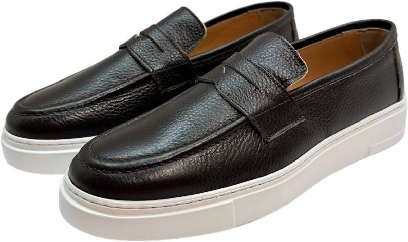 Marechiaro 1962 Polyester Loafers met hoge rubberen zool Brown Heren