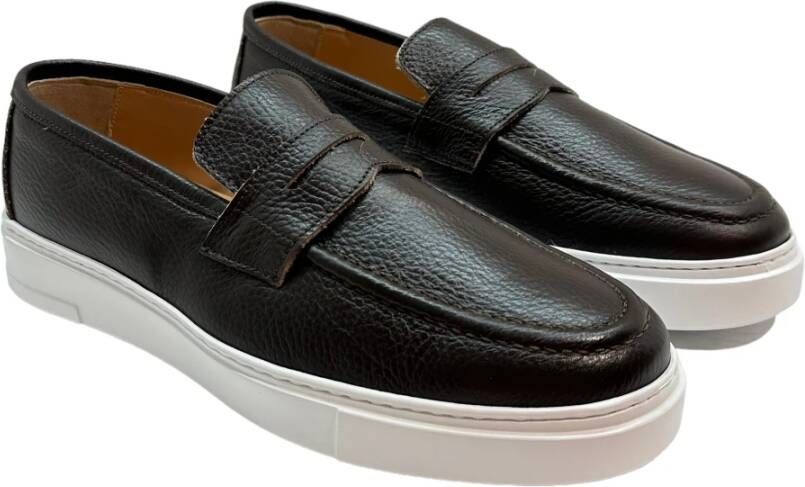 Marechiaro 1962 Polyester Loafers met hoge rubberen zool Brown Heren