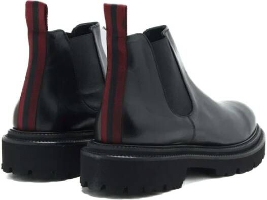 Marechiaro 1962 Zwarte leren Beatles laarzen Black Heren