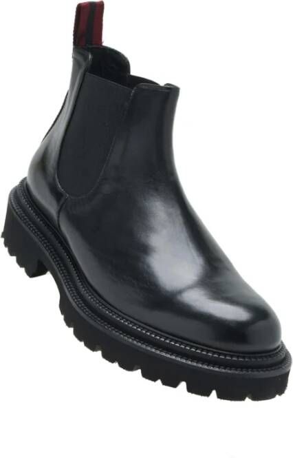 Marechiaro 1962 Zwarte leren Beatles laarzen Black Heren