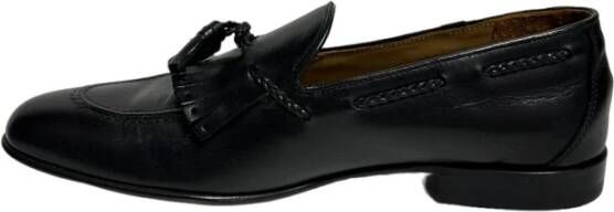 Marechiaro 1962 Zwarte leren mocassins met kwastjes Black Heren