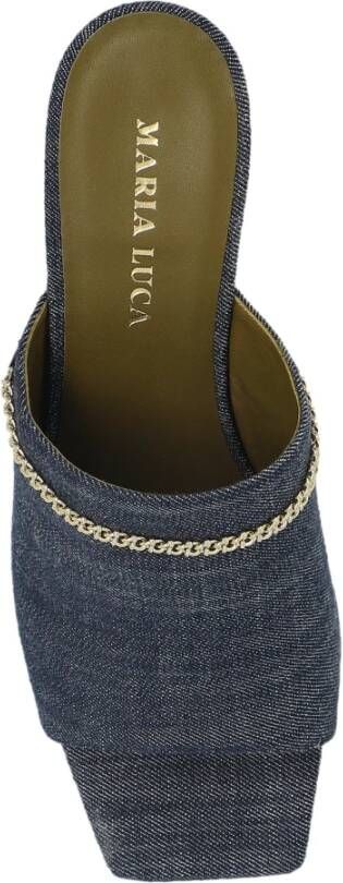 Maria Luca Hak slippers Blue Dames