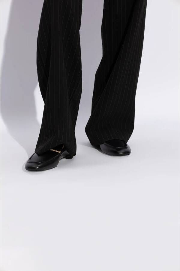 Maria Luca Leren loafers Black Dames