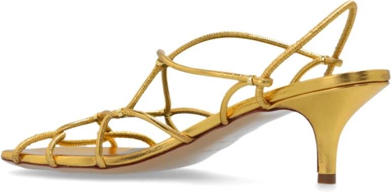 Maria Luca Metallic hak sandalen Yellow Dames