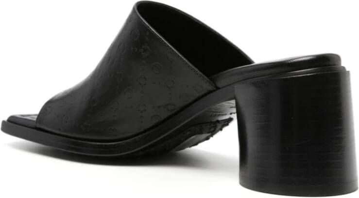 Marine Serre Heeled Mules Black Dames