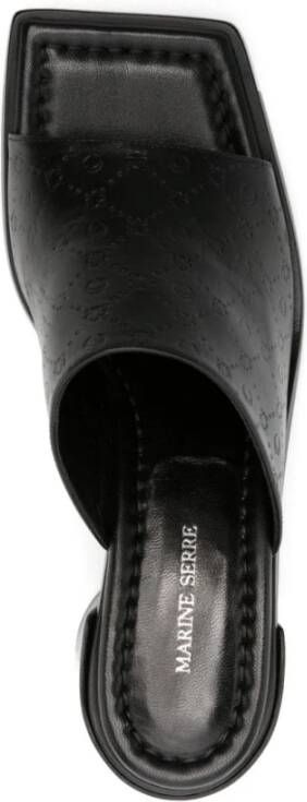 Marine Serre Heeled Mules Black Dames