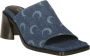 Marine Serre Sandalen Regenerated Deadstock Slides Cotton Blue Laser in blauw - Thumbnail 3