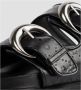 Marine Serre Stijlvolle zwarte leren sandalen Black Dames - Thumbnail 2