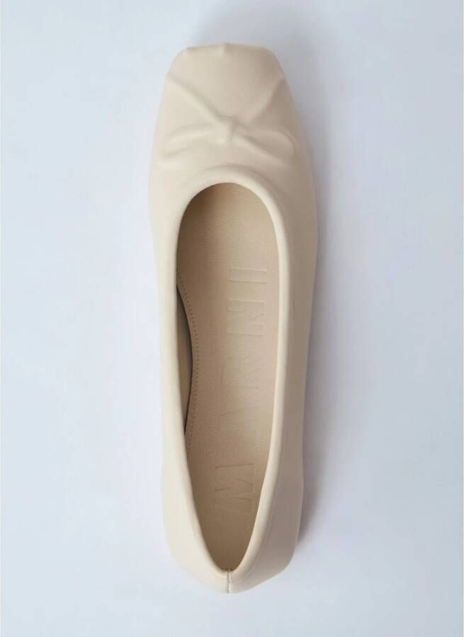 Marni Ballerina`s van leer met strikmotief
