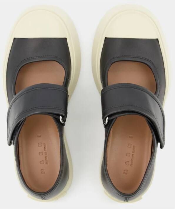 Marni Leren Mary Jane sneakers Wit - Foto 15
