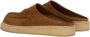 Marni Bruine Suède Logo Sandalen Slip-On Brown Heren - Thumbnail 3