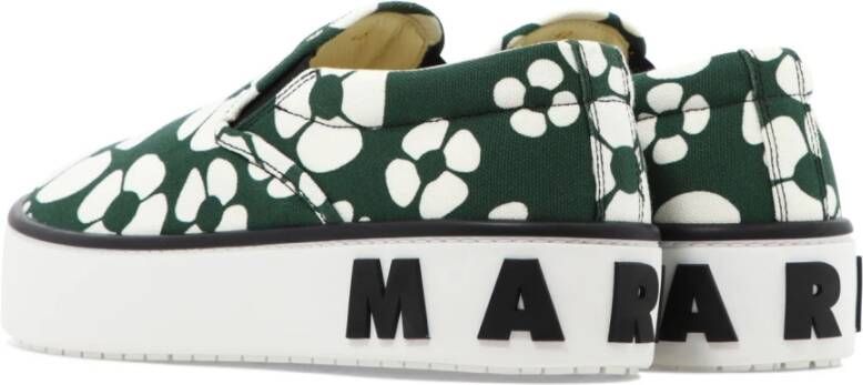 Marni Katoenen Slip-On Sneakers Green Heren