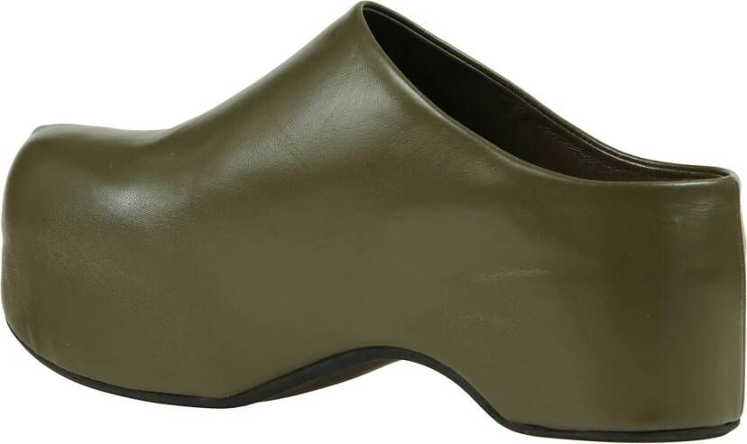 Marni Chunky klomp met houten plateauzool