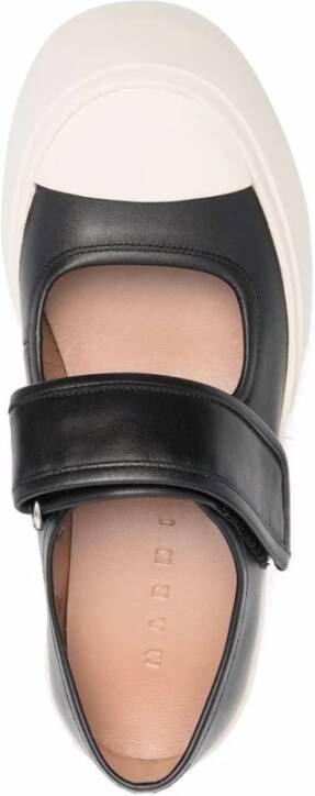 Marni Chunky Slip-On Touch Strap Sandalen Zwart Dames