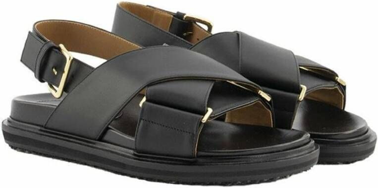 Marni Criss-Cross Fussbett Zwart Dames