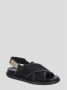 Marni Zwarte Leren en Technische Stoffen Sandalen Black Dames - Thumbnail 11