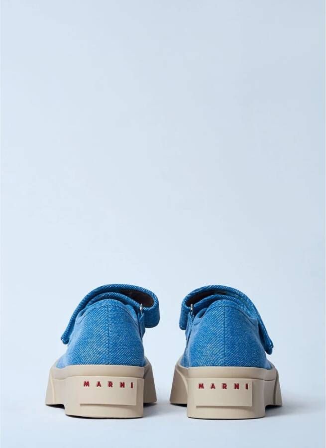 Marni Denim Katoen Mary Jane Schoenen Blue Dames