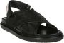 Marni Zwarte Leren en Technische Stoffen Sandalen Black Dames - Thumbnail 8