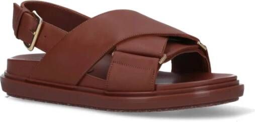 Marni Bruine platte sandalen voor vrouwen Bruin Dames