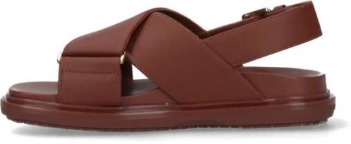 Marni Bruine platte sandalen voor vrouwen Bruin Dames