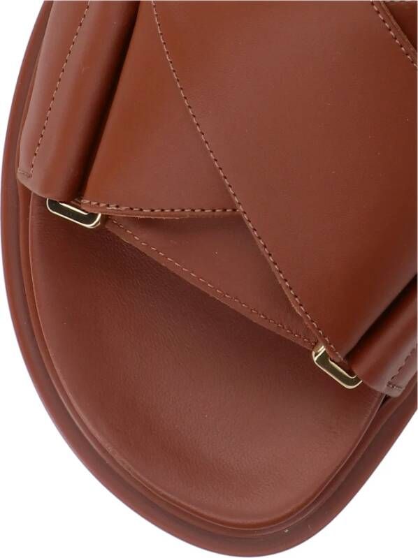 Marni Bruine platte sandalen voor vrouwen Bruin Dames