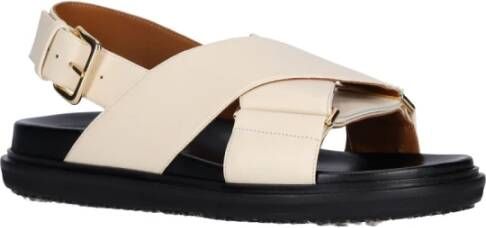 Marni Fussbet sandalen met gekruiste bandjes Beige - Foto 12