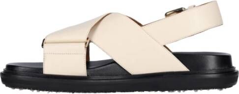 Marni Fussbet sandalen met gekruiste bandjes Beige - Foto 13
